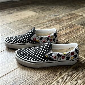 Custom Mickey Mouse Vans. Size 7.  Gently worn.